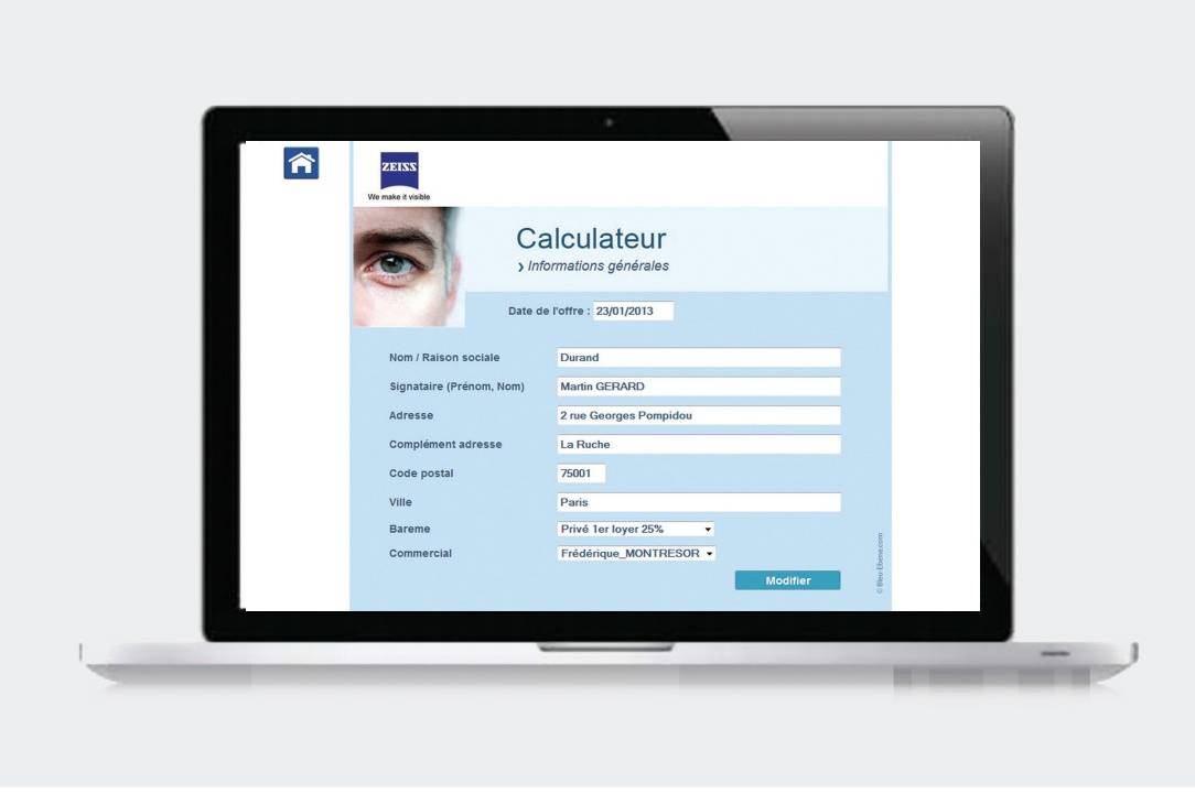 ZEISS – Conception & développement d’une application métier